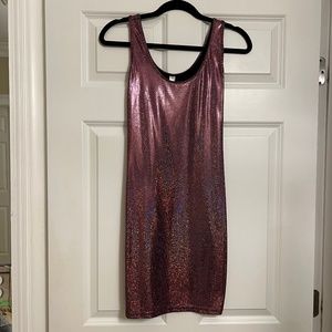 American Apparel Pink Hologram Tank Mini S/M